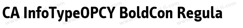 CA InfoTypeOPCY BoldCon Regular字体转换